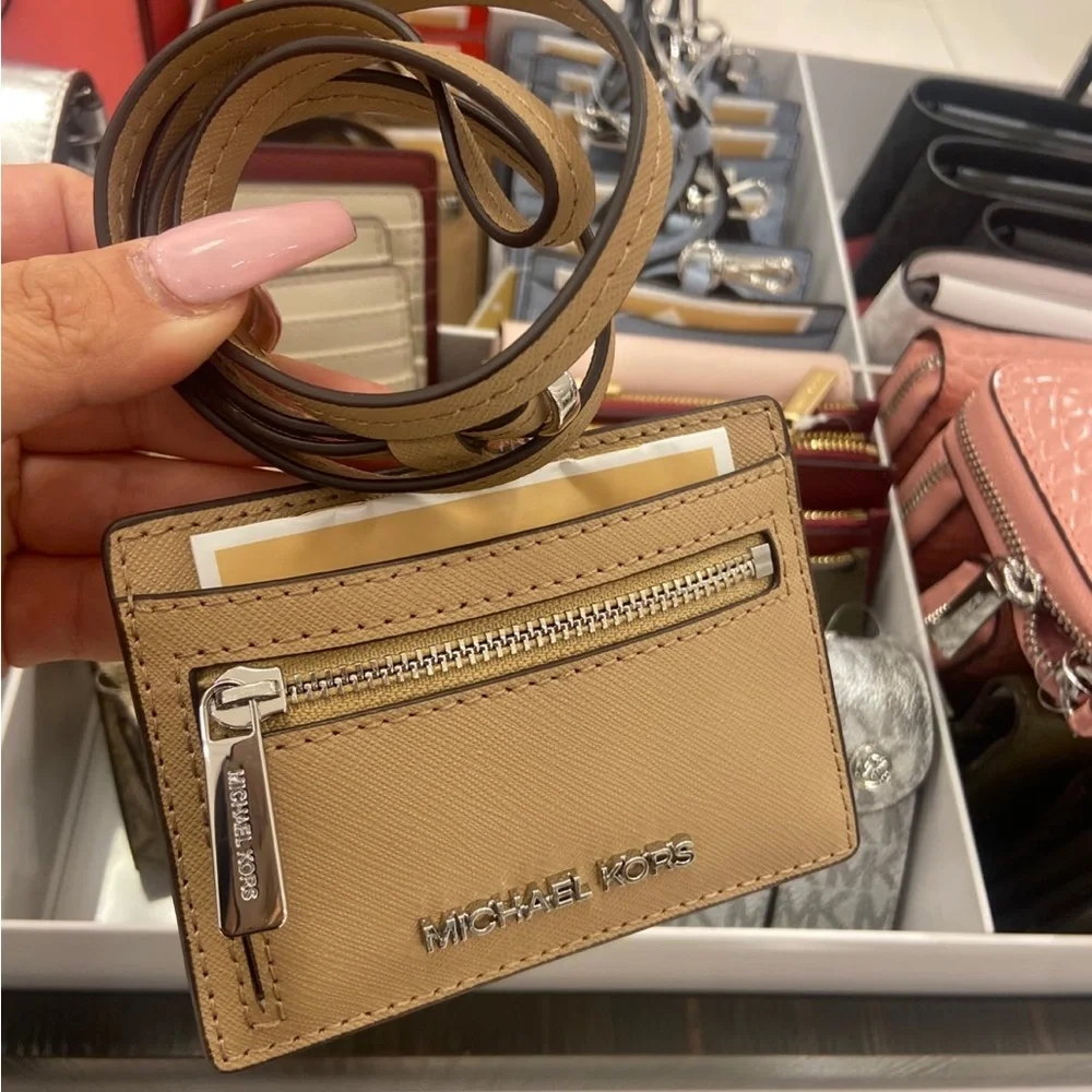 Michael Kors Camel/Tan ID Holder on Lanyard